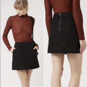 Topshop denim mini skirt